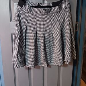 torrid Black & White Houndstooth Circle Skater Skirt